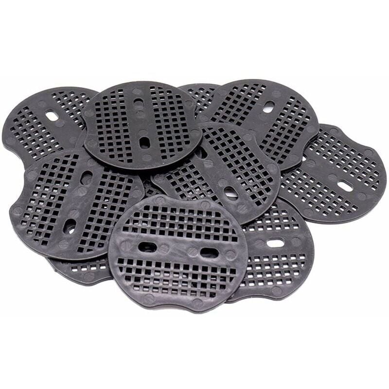 foto del prodotto 100 pezzi fissi 7 6,5 cm per picchetti di fissaggio in acciaio, per fissare teli anti erbacce, teli di terra nero 