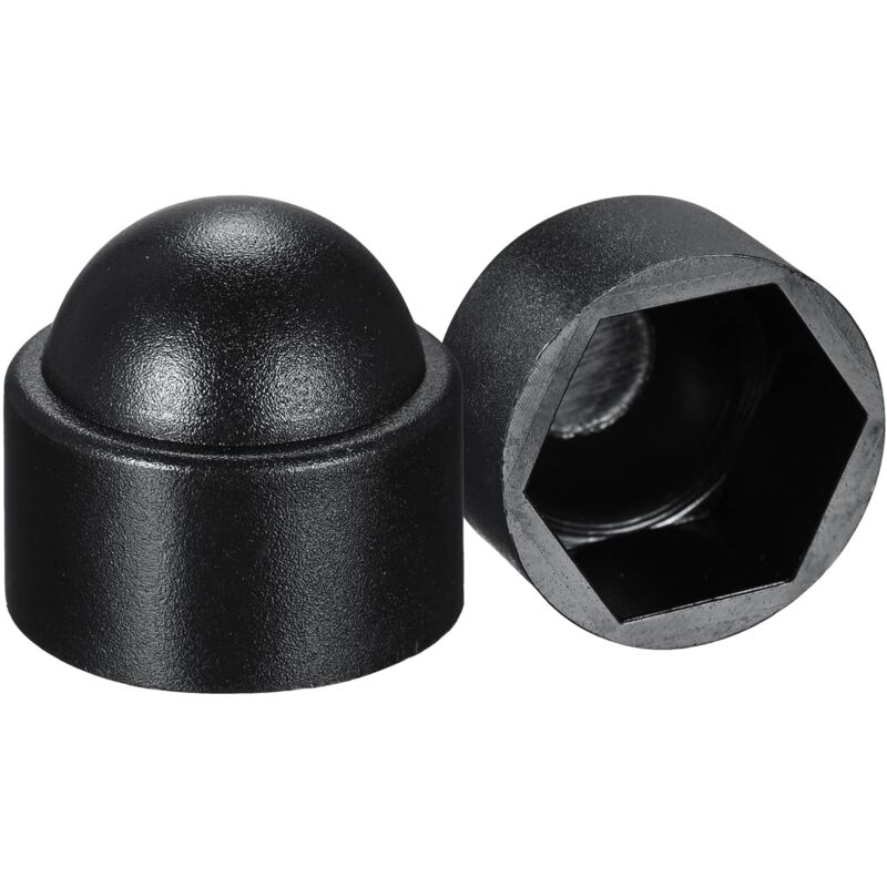 foto del prodotto 100 pezzi m8 copridado di protezione chiave 13 mm plastica nera