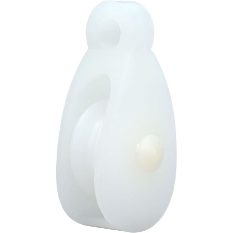 foto del prodotto 100 pezzi rullo puleggia singola, blocco puleggia fune di sollevamento ruota di traino filo con design in plastica per fienili serre agricole