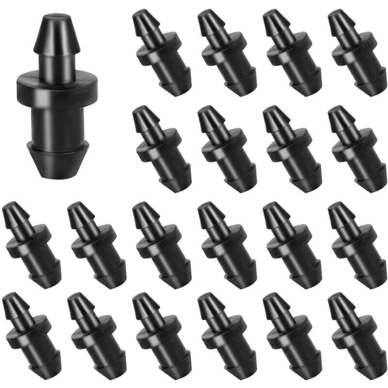foto del prodotto 100 pezzi tappi per irrigazione a goccia, tappo terminale per sistema di irrigazione a goccia da 6 mm, accessori per tappi per tubi di irrigazione