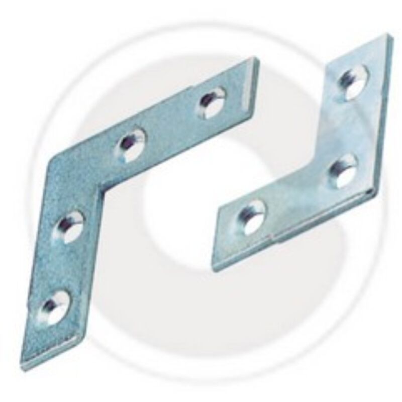 foto del prodotto 100 pz angolo di rinforzo sezione 12x12 cm piastrina staffa acciaio zincato