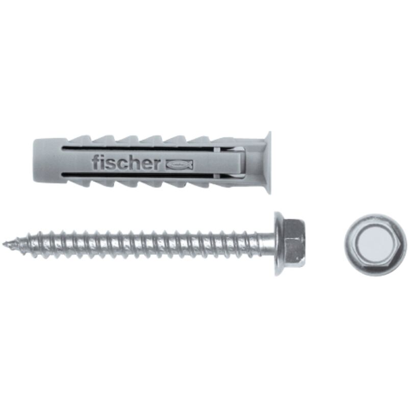 foto del prodotto 100 pz fischer tasselli sx 10 bm tassello ad espansione nylon con vite