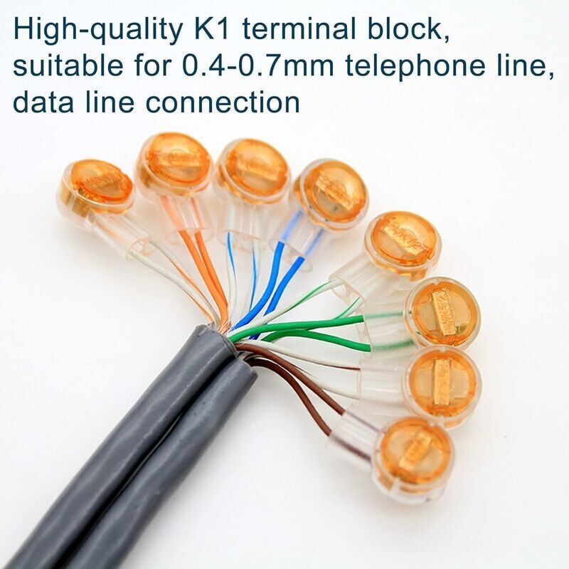 foto del prodotto 100 pz k1 connettori per cavi connettori di giunzione cavo uy connettore impermeabile connettore di blocco resistenza connessione linea telefonica