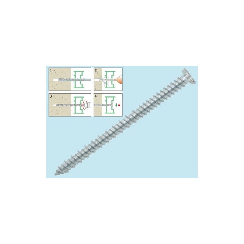 foto del prodotto 100 pz viti per calcestruzzo tps torx misura 7,5 x l150 mm