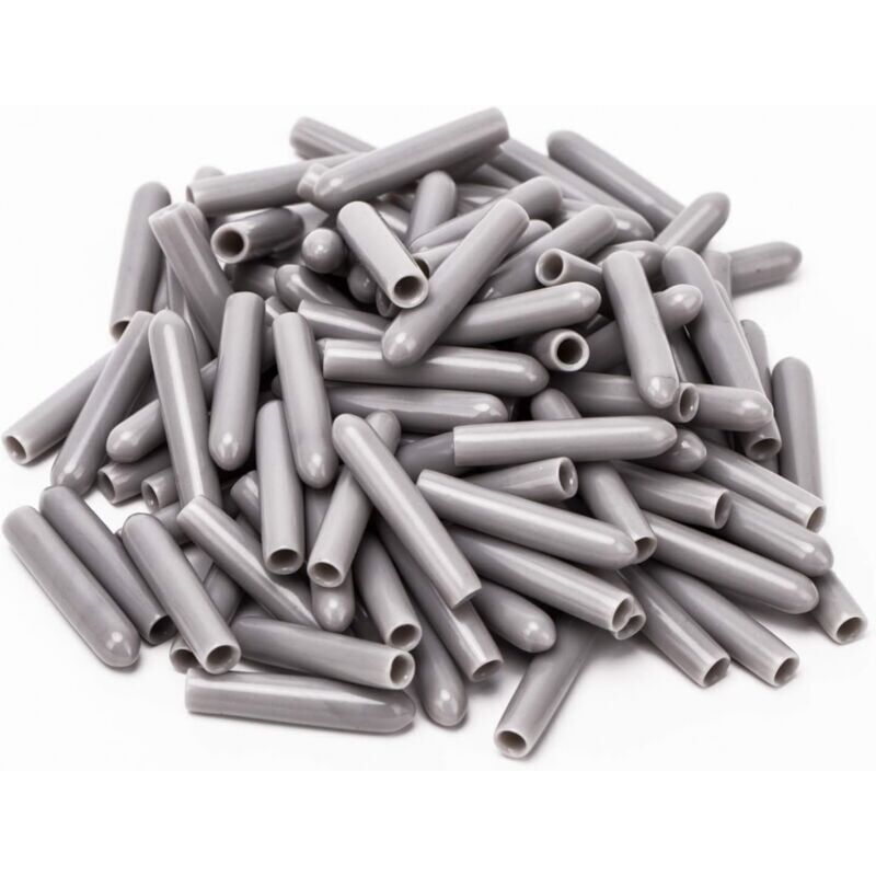 foto del prodotto 100 tappi per lavastoviglie, diametro interno 3 mm, copertura protettiva in pvc, cestello lavastoviglie, 3 25 mm grigio 