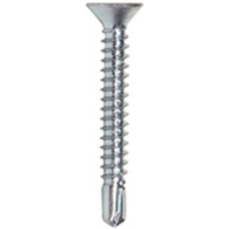 foto del prodotto 100 viti autoperforante 6,3x70 60 testa piana svasata impronta a 6 lobi zincata per lamiere profili metallici e pvc tecfi