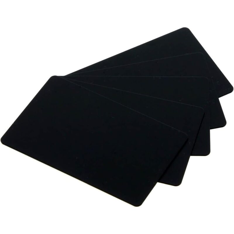 foto del prodotto 100 x carte di plastica nere carte di plastica formato carta di credito e carte bancarie in plastica pvc 54 x 86 mm sollbry