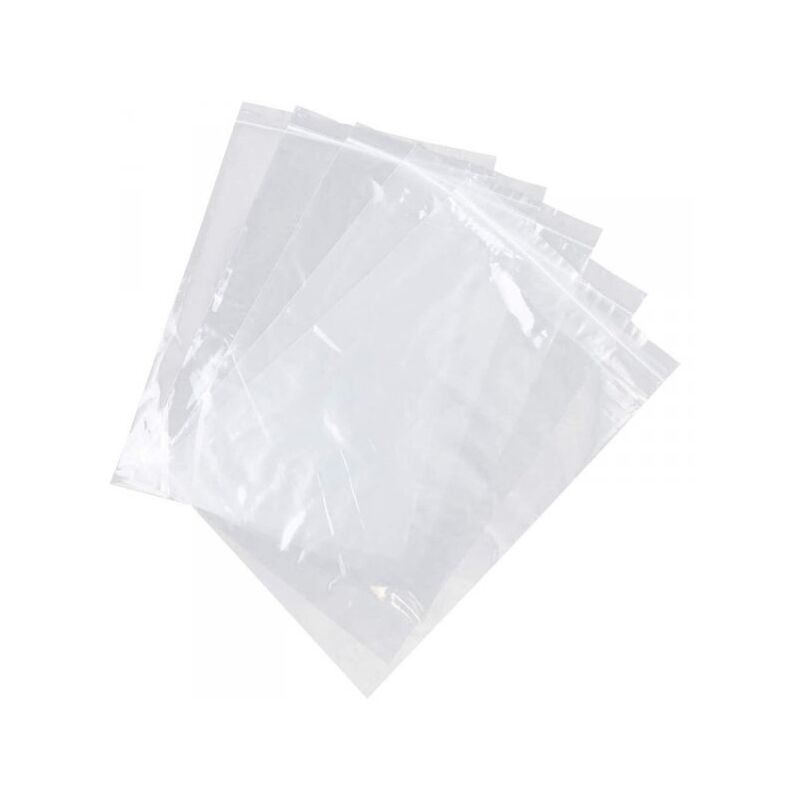 foto del prodotto 1000 pezzi buste richiudibili con zip a pressione 6x8cm trasparente spessore 30 micron