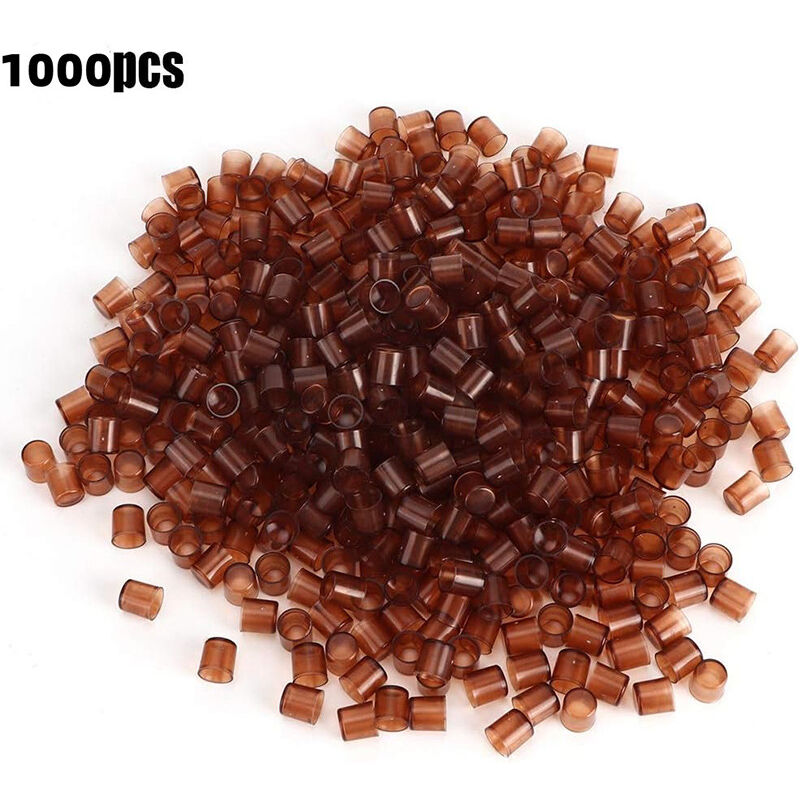 foto del prodotto 1000 pezzi di tazze per celle reali per apicoltura, tazze per celle reali in plastica marrone, forniture per apicoltura per propagazione 10x10mm