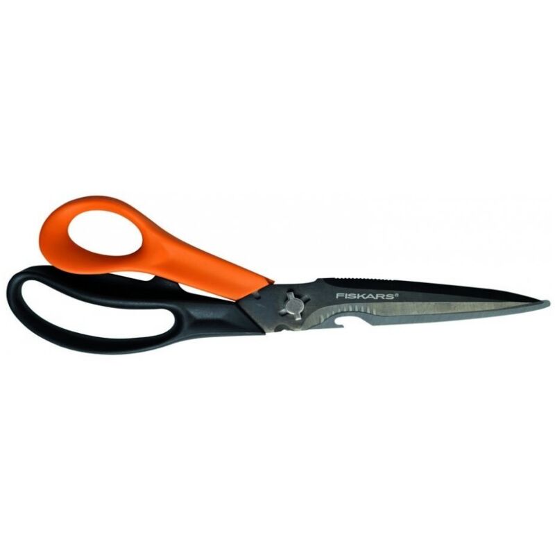 foto del prodotto 1000809 forbici universali destrimani 230 mm arancione, nero fiskars
