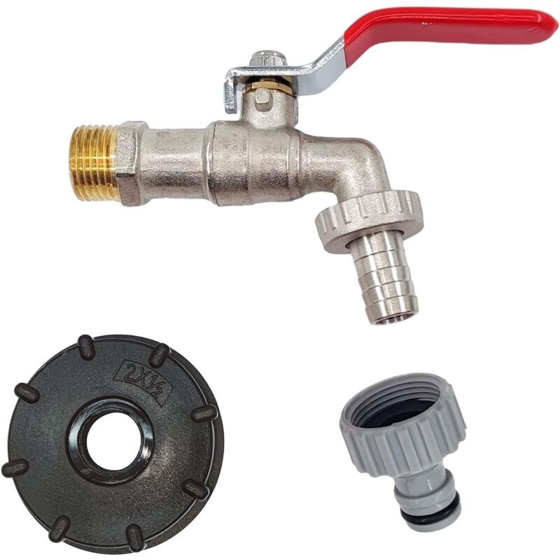 foto del prodotto 1000l serbatoio dell'acqua rubinetto accessori valvola di scarico serbatoio dell'acqua piovana serbatoio dell'acqua 1000l - adattatore di scarico per tubo da giardino per uso alimentare da 3/4' - ymyny