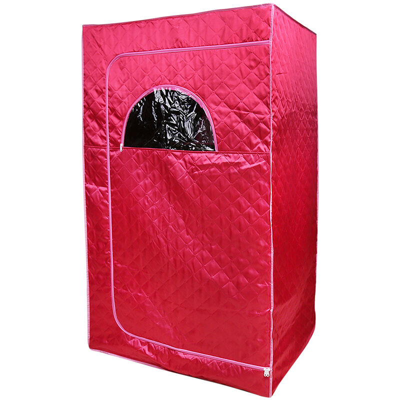 foto del prodotto 1000w mobile sauna box portatile a vapore spa a casa famiglia 2.5l 10080170cm rosso 