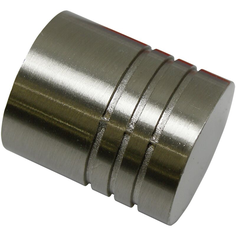 foto del prodotto 10011168 terminale cilindrico per asta, metallo, effetto acciaio inox, 20 mm, 2 unit gardinia