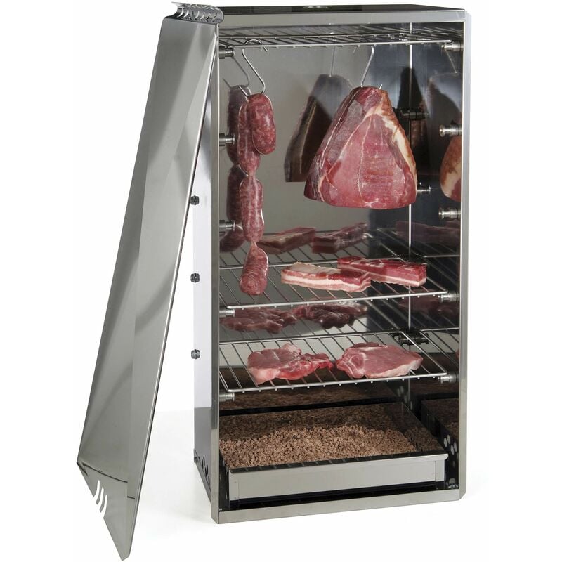 foto del prodotto 10030 n affumicatore medio, carne, pesce, formaggi, verdure, inox, grigio reber