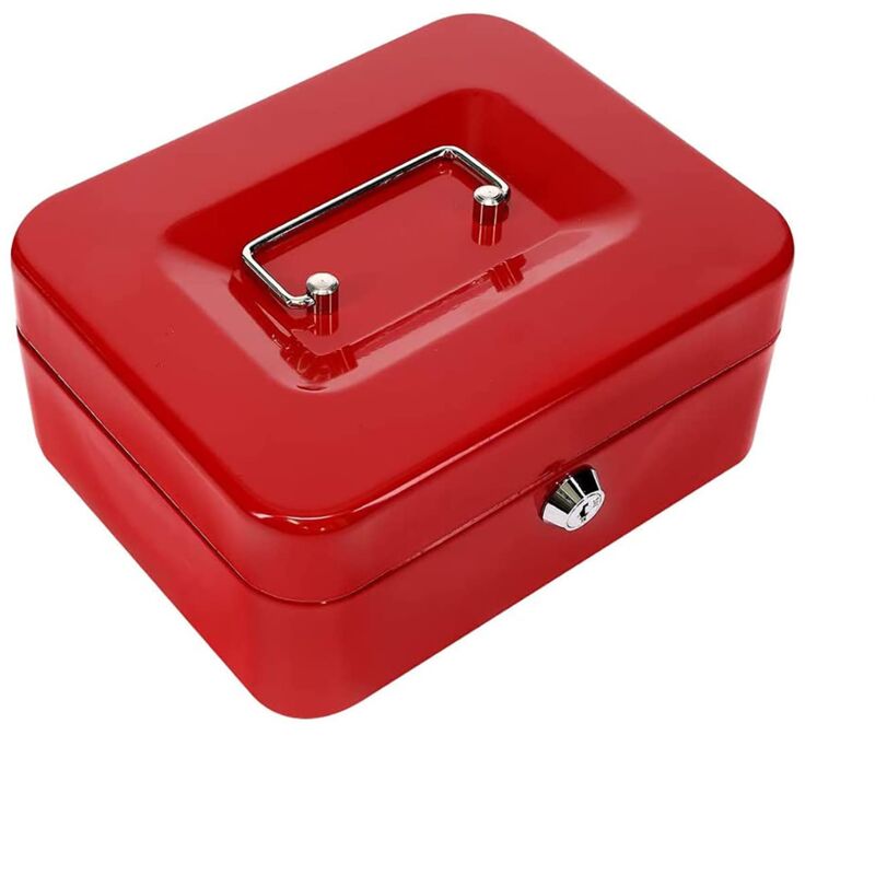 foto del prodotto 10033r1 cassetta portavalori rossa. dimensioni 150x120x80 mm kippen