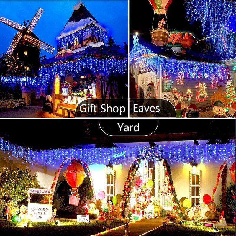 foto del prodotto 100m 800 led string lights carnevale matrimonio esterno interno giardino illuminazione blu