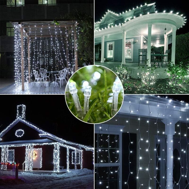 foto del prodotto 100m 800 luci a led per carnevale, matrimonio, esterno, interno, giardino, illuminazione, luci a led per albero di natale, decorazione, gazebo,