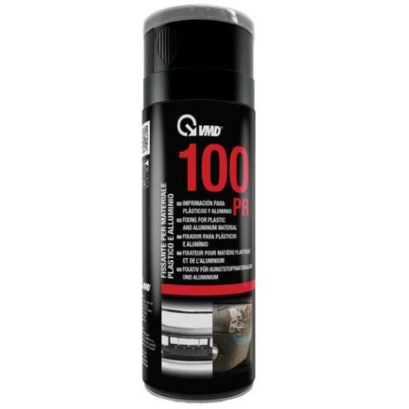 foto del prodotto 100pr bomboletta spray 400 ml aggrappante fissante per verniciare su plastica e alluminio made in italy vmd