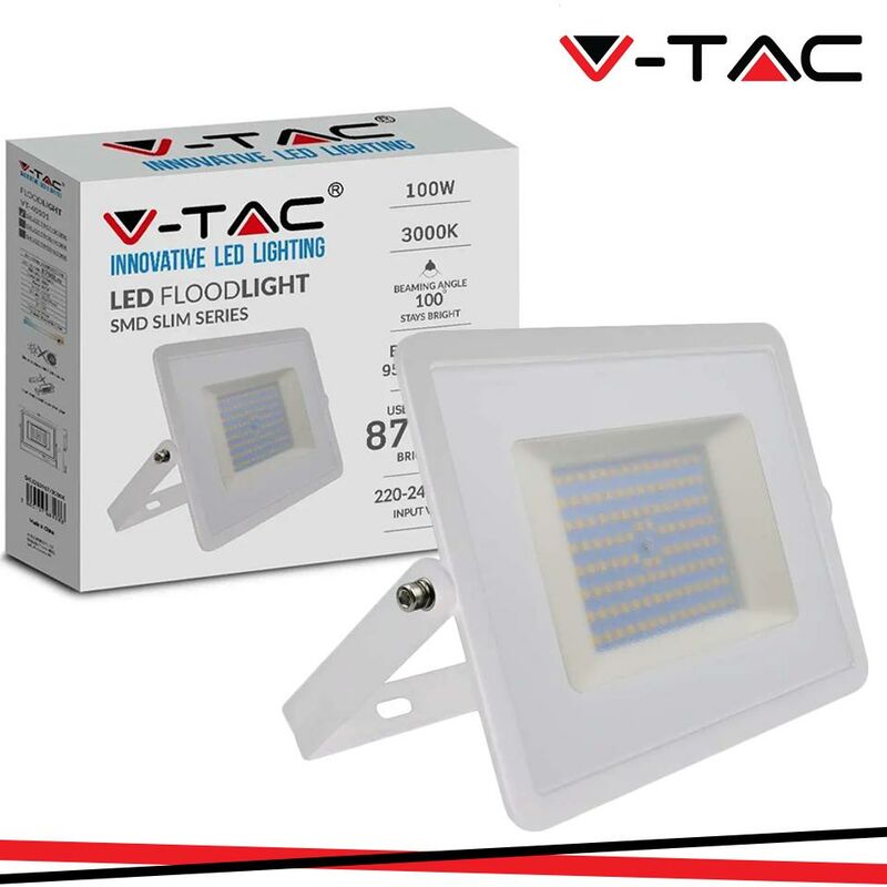 foto del prodotto 100w led proiettore smd e series g2 colore bianco3000k luce calda