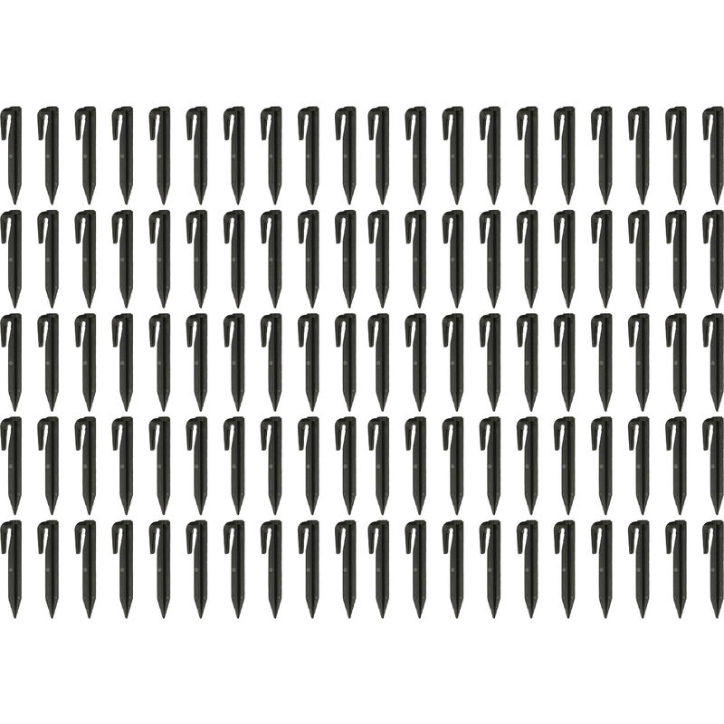 foto del prodotto 100x picchetti per cavo perimetrale compatibile con ambrogio robot tosaerba set di ancoraggi, plastica, nero vhbw