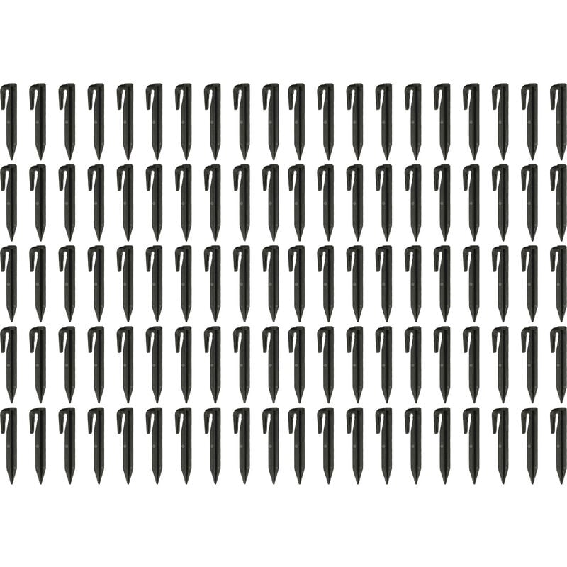 foto del prodotto 100x picchetti per cavo perimetrale compatibile con husqvarna automower robot tosaerba set di ancoraggi, plastica, nero vhbw