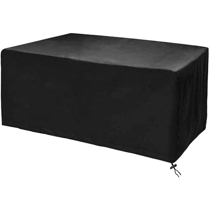 foto del prodotto 100x100x85 cm, copertura per mobili da giardino nera, tutte le misure, copertura per seduta rettangolare, antipioggia e antipolvere, resistente ai