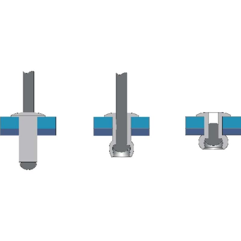 foto del prodotto 1010003008 rivetto x l 3 mm x 8 mm acciaio alluminio 500 pz. bralo