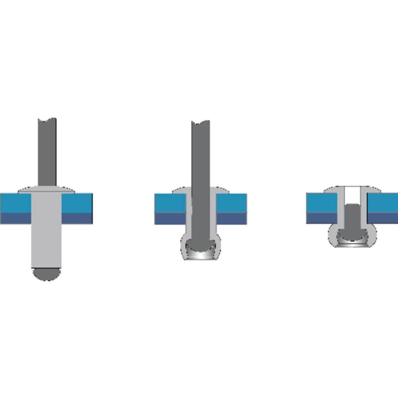 foto del prodotto 1010004010 rivetto x l 4 mm x 10 mm acciaio alluminio 500 pz. bralo