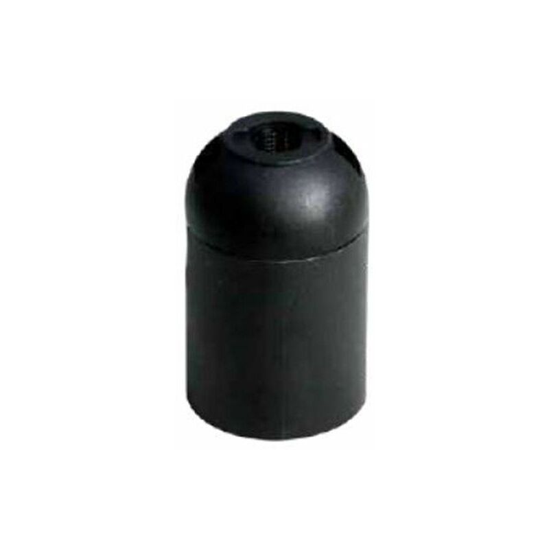 foto del prodotto 101530005 portalampada e27 termoplastico liscio nero gsc