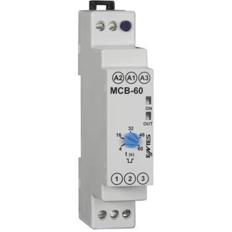 foto del prodotto 101582 mcb-60 relè temporizzato monofunzionale 24 v/dc, 24 v/ac, 230 v/ac 1 pz. intervallo di tempo 4 - 60 s 1 s - entes
