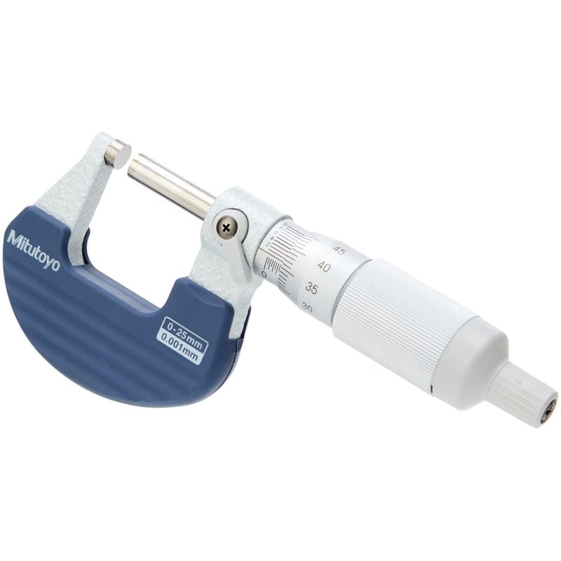 foto del prodotto 102 707, ratchet thimble micrometri 0 mm 25 mm range, 0.001 mm graduation mitutoyo