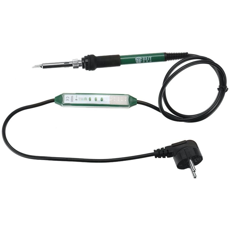 foto del prodotto 102c 90w temperatura regolabile saldatore elettrico saldatura saldatura stazione di rilavorazione matita termica punta potenza riparazione spina ue