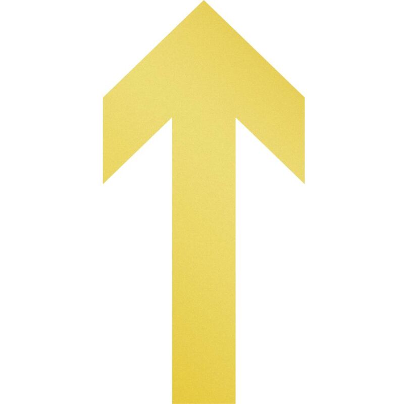 foto del prodotto 104804 forma di marcatura a pavimento freccia, rimovibile giallo 10 pz. l x a 100 mm x 200 mm durable