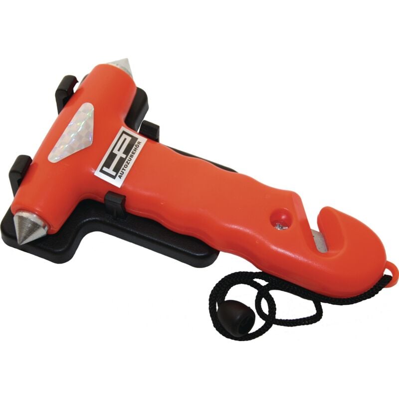 foto del prodotto 10659 martello di emergenza incl. supporto, taglia cinture, rottura vetri l x l x a 23.5 x 14 x 3.5 cm hp autozubeh r
