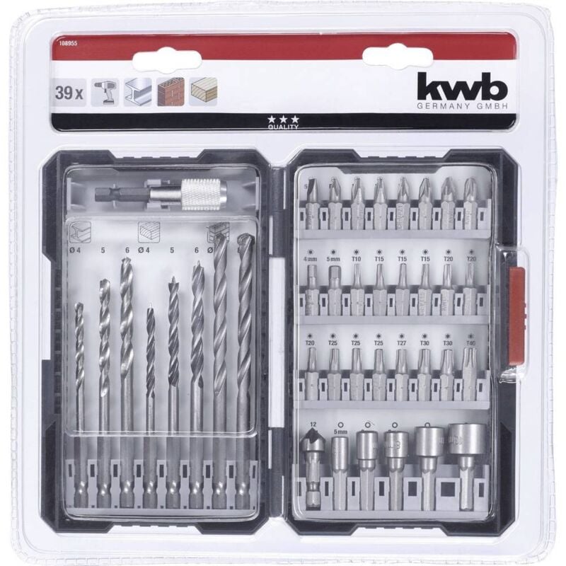 foto del prodotto 108955 39 parti assortimento punte e inserti kwb