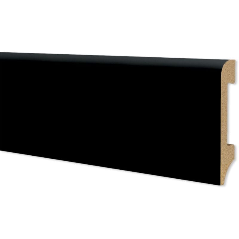 foto del prodotto 108ml di battiscopa bc spazzolato in polimeri equalwood hi tec 75x14mm nero, bianco, alluminio ecc. nero