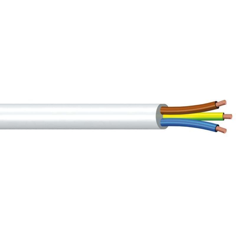 foto del prodotto 10m cavo tripolare sezione 3 x 1 mm bianco
