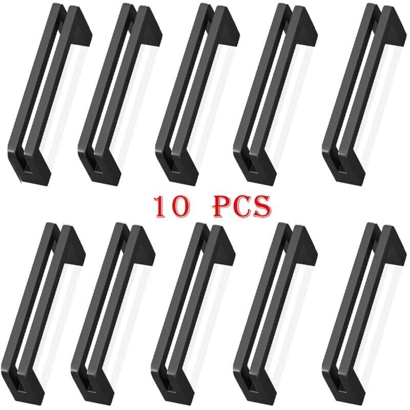 foto del prodotto 10pcs poign e meuble entraxe 96mm poign e porte cuisine noire poignee barre meuble poignee de cuisine noire pour portes, fen tres, tiroirs, armoires,