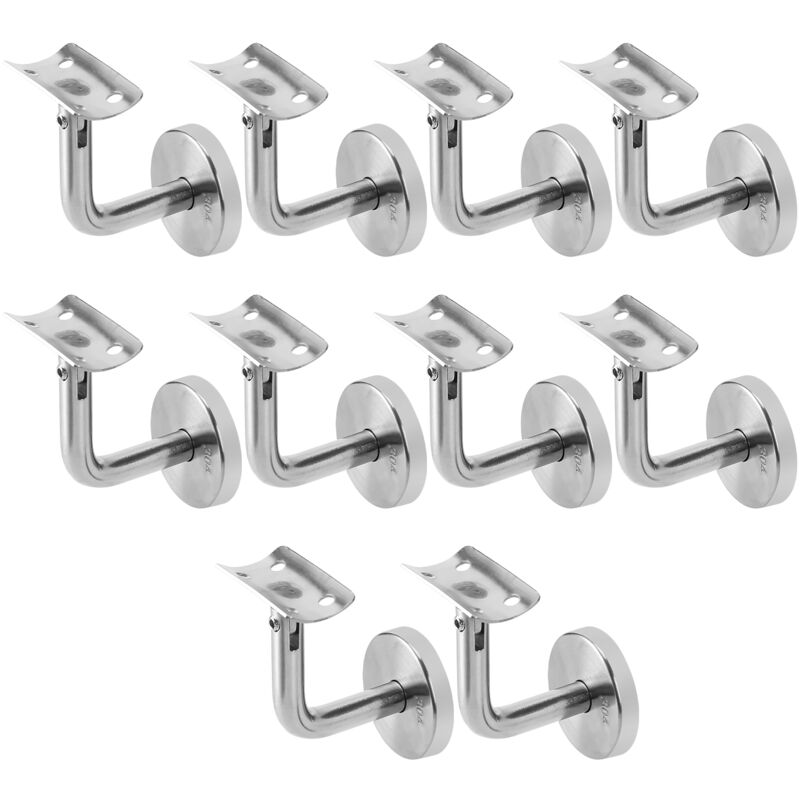 foto del prodotto 10pcs supporto corrimano acciaio inox 304 supporto corrimano curvo a vite per corridoi di scale interne ed esterne swanew