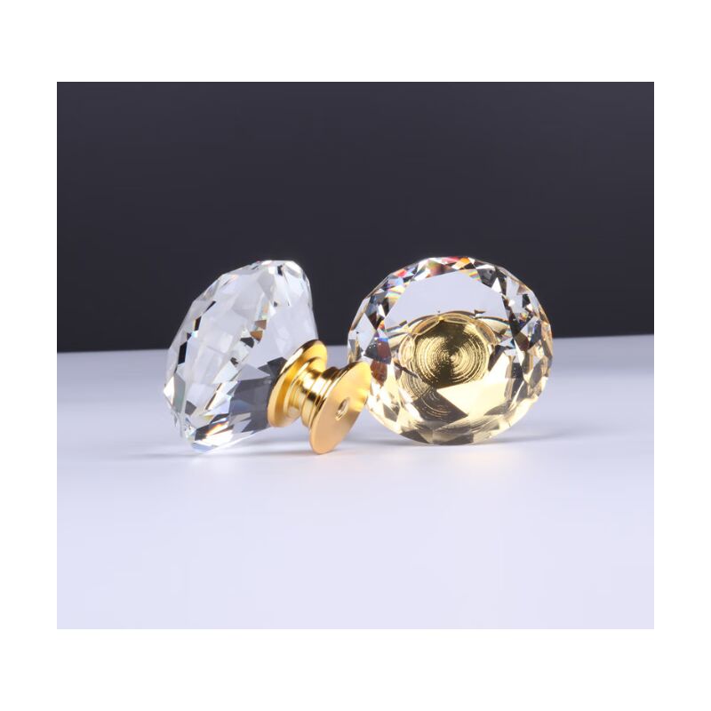foto del prodotto 10pz 30mm pomelli in cristallo a forma di diamante per mobili da cucina e cassetti