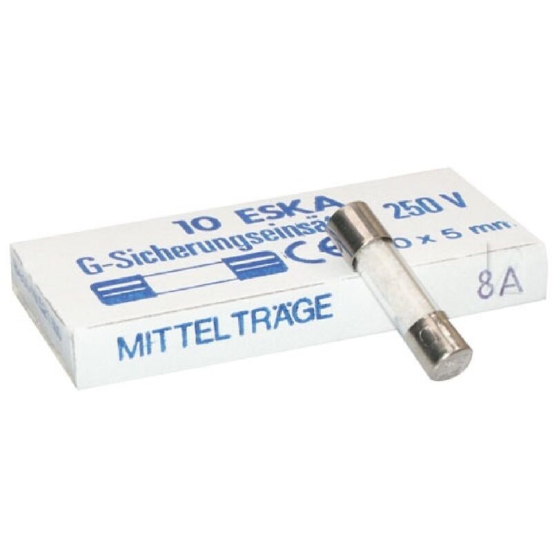 foto del prodotto 10pz fusibile vetro 8 amp 5x20mm forni microonde de longhi samsung kenwood vari