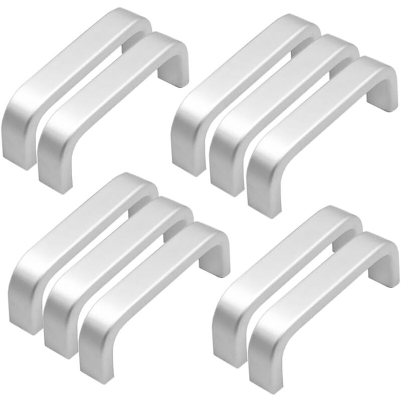foto del prodotto 10pz mini maniglie per mobili in alluminio 64mm 