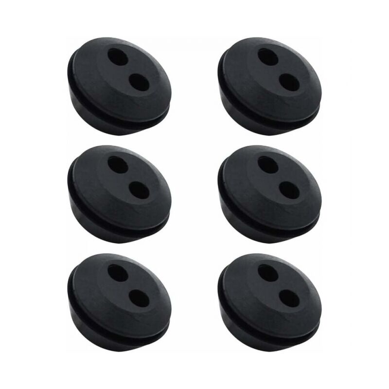 foto del prodotto 10pz tappo tubo carburante guarnizione serbatoio guarnizione gomma 2 fori passaggio tubo