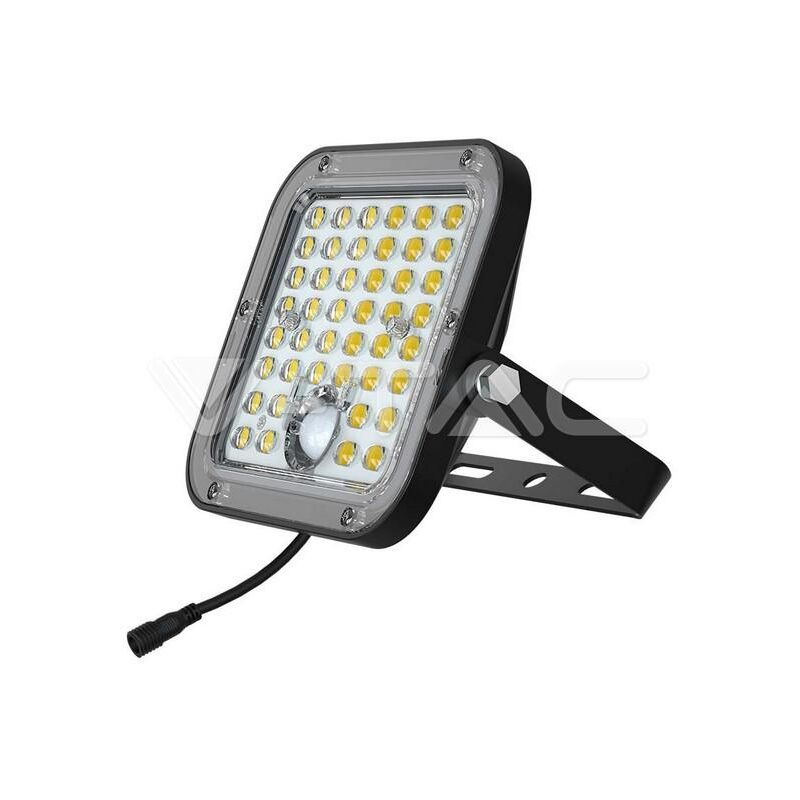 foto del prodotto 10w led proiettore solare lifepo battery 3.7v corpo nero 6000k luce fredda