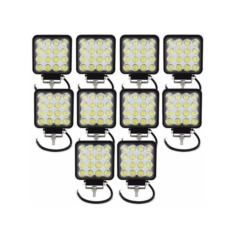 foto del prodotto 10x 48w led luce faro lampada da lavoro faretto auto barca camion klw suv 12v