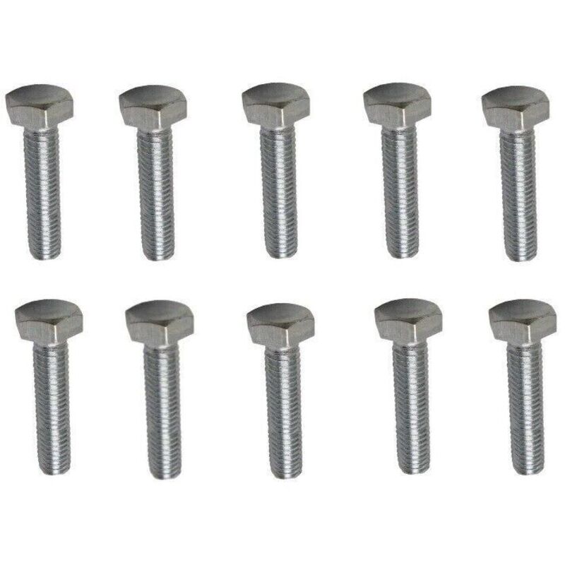 foto del prodotto 10x bullone zincato testa esagonale tutto filettato 8x25 m8 25 viti