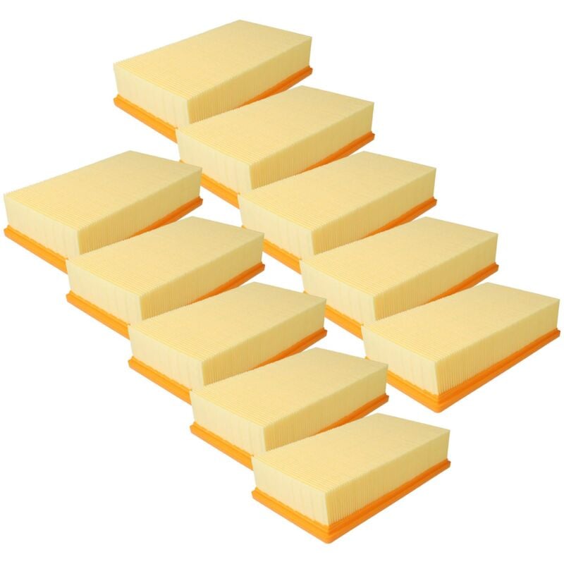 foto del prodotto 10x filtri a piegatura piatta sostituisce k rcher 6.904-206.0, 6.904-176.0, 6.904-190.0, 6.904-287.0, 6.904-360.0, 6.907-012-0, 6.907-455.0 - vhbw