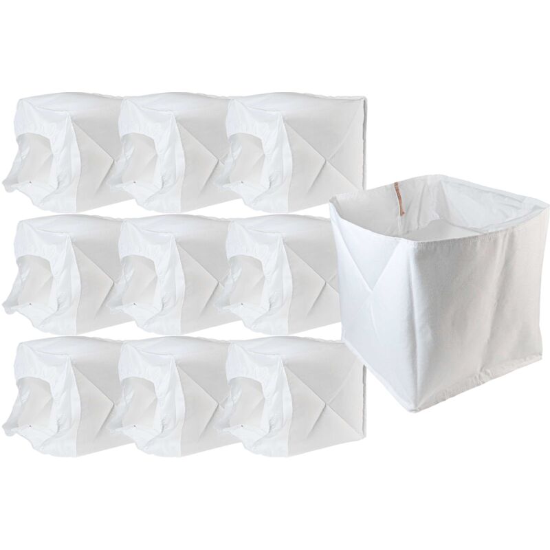 foto del prodotto 10x filtro a membrana compatibile con k rcher nt 27 1 adv, nt 27 1 me adv, nt 27 1 me advanced aspirapolvere - filtro in stoffa set bianco - vhbw