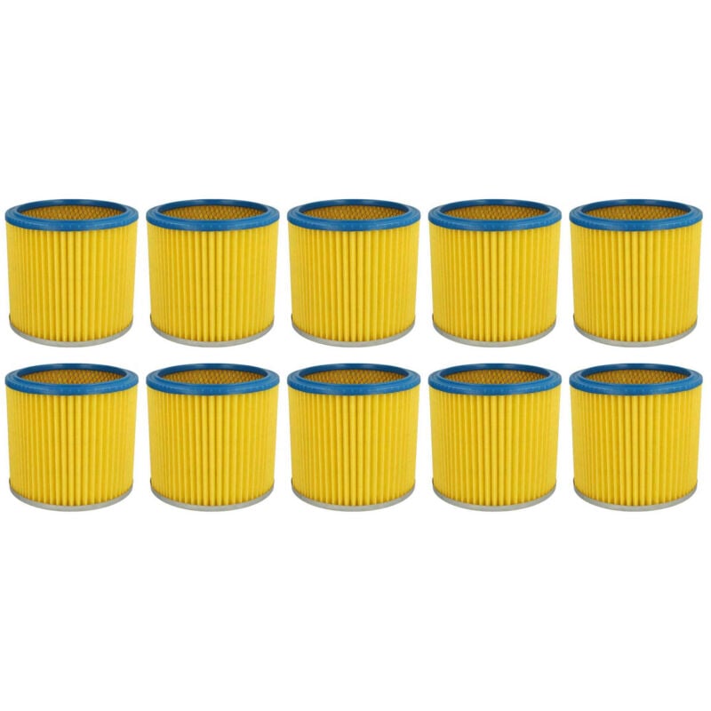 foto del prodotto 10x filtro a pieghe piatte compatibile con rowenta collecto rb 510, rb 52, rb 500, rb 51, rb 14, rb 50 aspirapolvere cartuccia filtrante vhbw