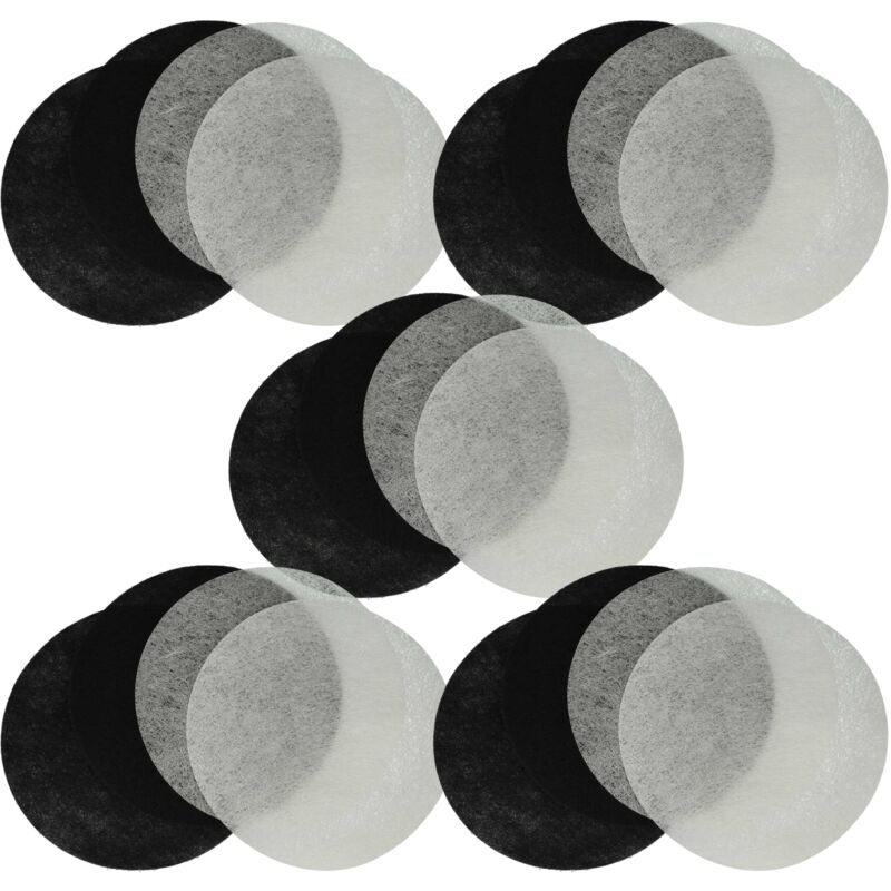 foto del prodotto 10x filtro ai carboni attivi, 10x filtro antigrasso sostituisce moulinex ad 5 per friggitrice set da 20pz. vhbw